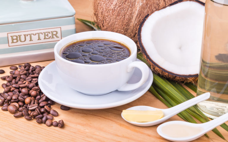 Bulletproof coffee with virgin coconut oil and organic butter Bulletproof Coffee