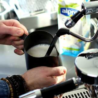 Alpro Soja Drink aufschäumen