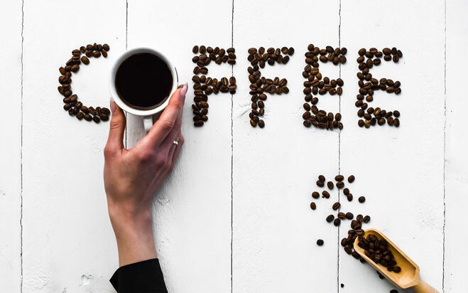 Kaffeebohnen Coffee Buchstaben Kaffeebohnen Coffee Buchstaben