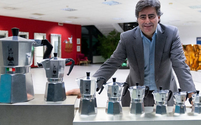 Marco Caudini in Bialetti Hauptsitz Italien Marco Caudini