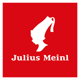 Quadratisches rotes Julius Meinl Logo