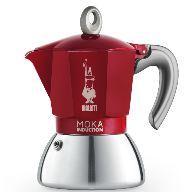 New Moka Induction 4 Tassen Rot